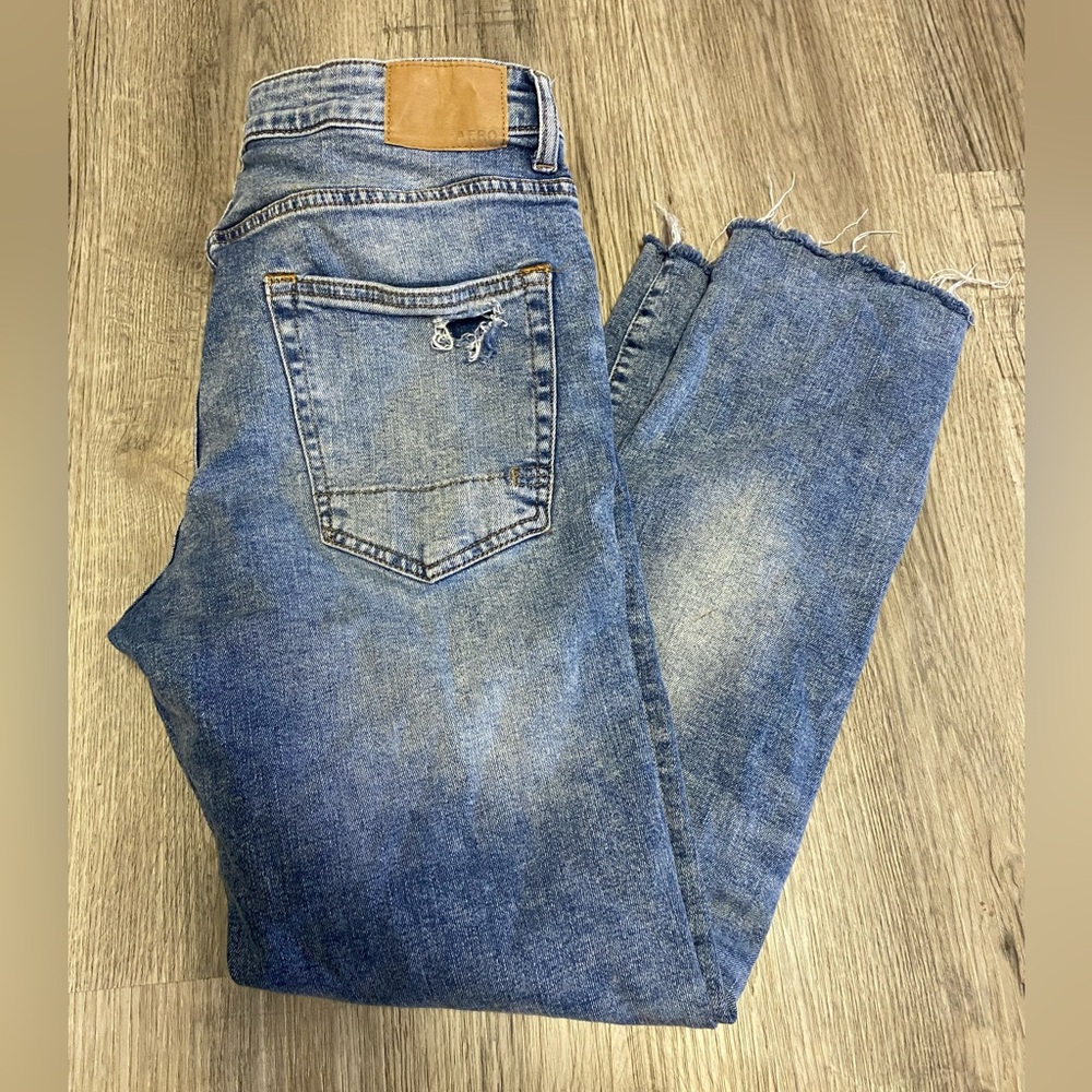 Aeropostale Jean Men 32x30 Super Skinny Taper 5-Pocket Stretch Denim